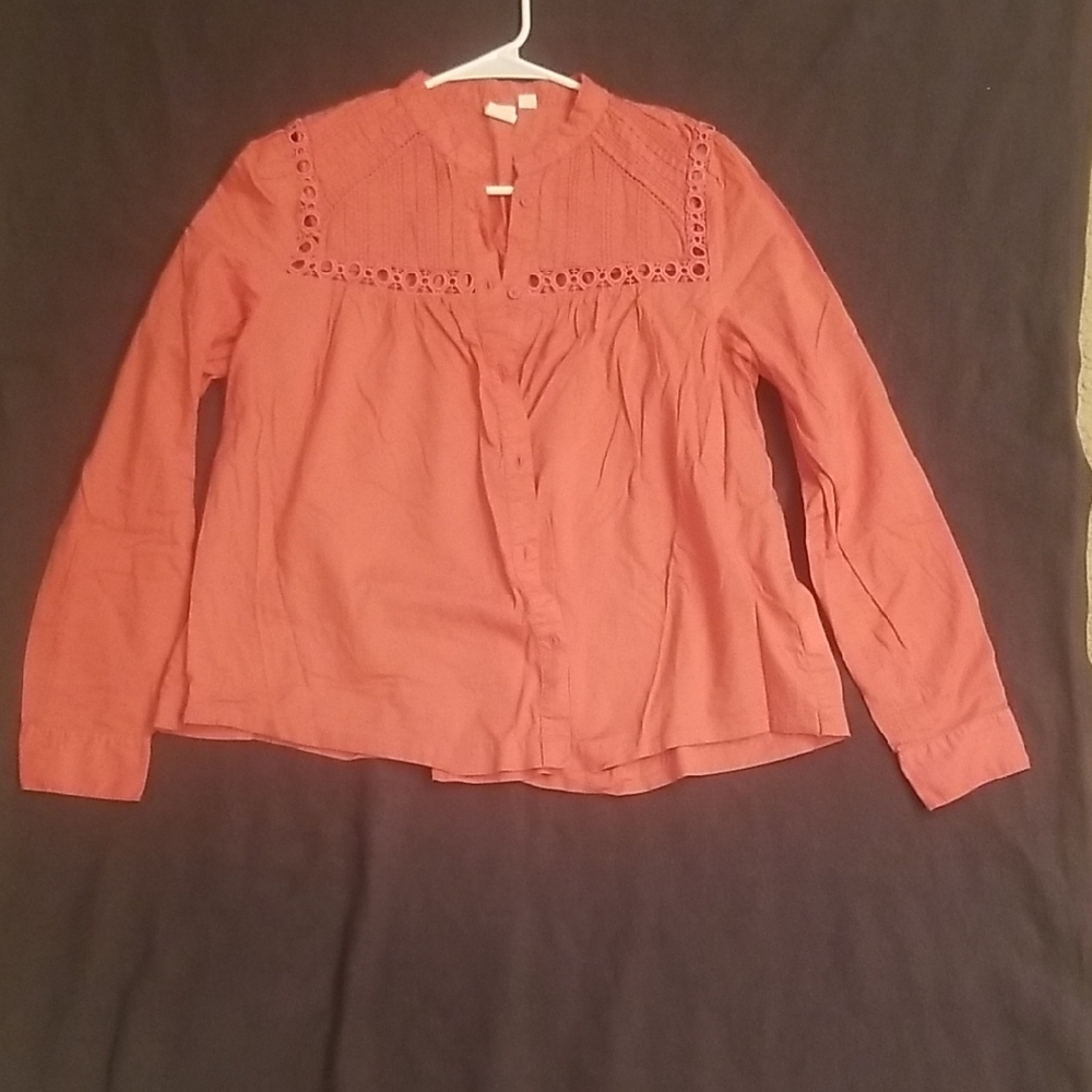 GAP Terracotta Eyelet Blouse